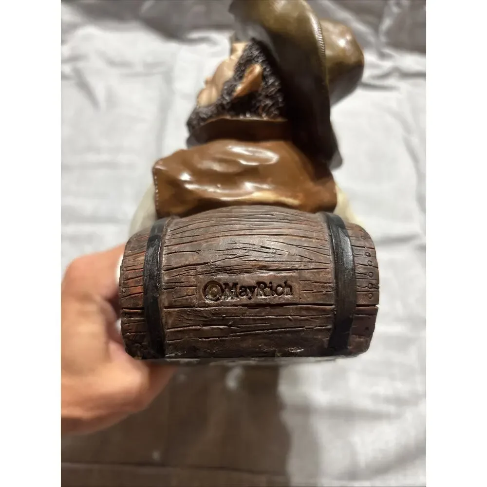 MayRich Company Cowboy Clay Wine Bottle Holder 2 piece Bottle Caddy, Western